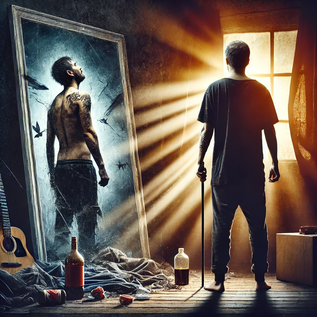 A dualidad de un hombre que decide liberarse de la adicción